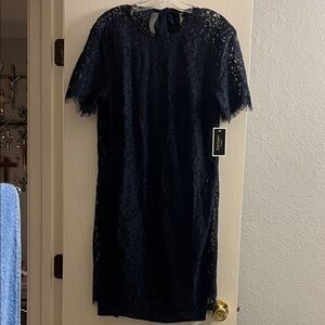 Juicy Couture Navy Lace Midi Dress
